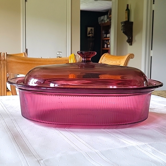 Corningware Kitchen Vintage Corningware Vision Cranberry 4 Qt V34b